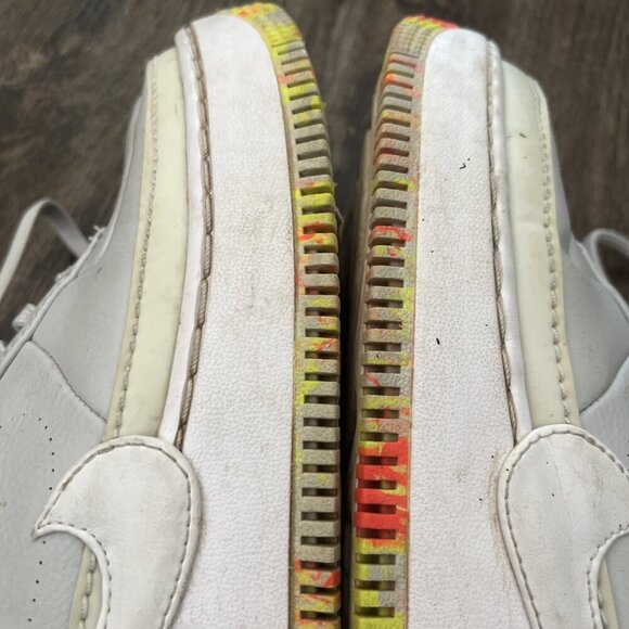 Nike Air Force 1 Jester XX Floral Print Womens Sz 7.5 Platinum White AV2461-001 - Picture 7 of 9